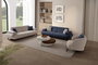 Atelier Del Sofa Bonjo Walnut - Sofá de 3 Plazas Azul Marino